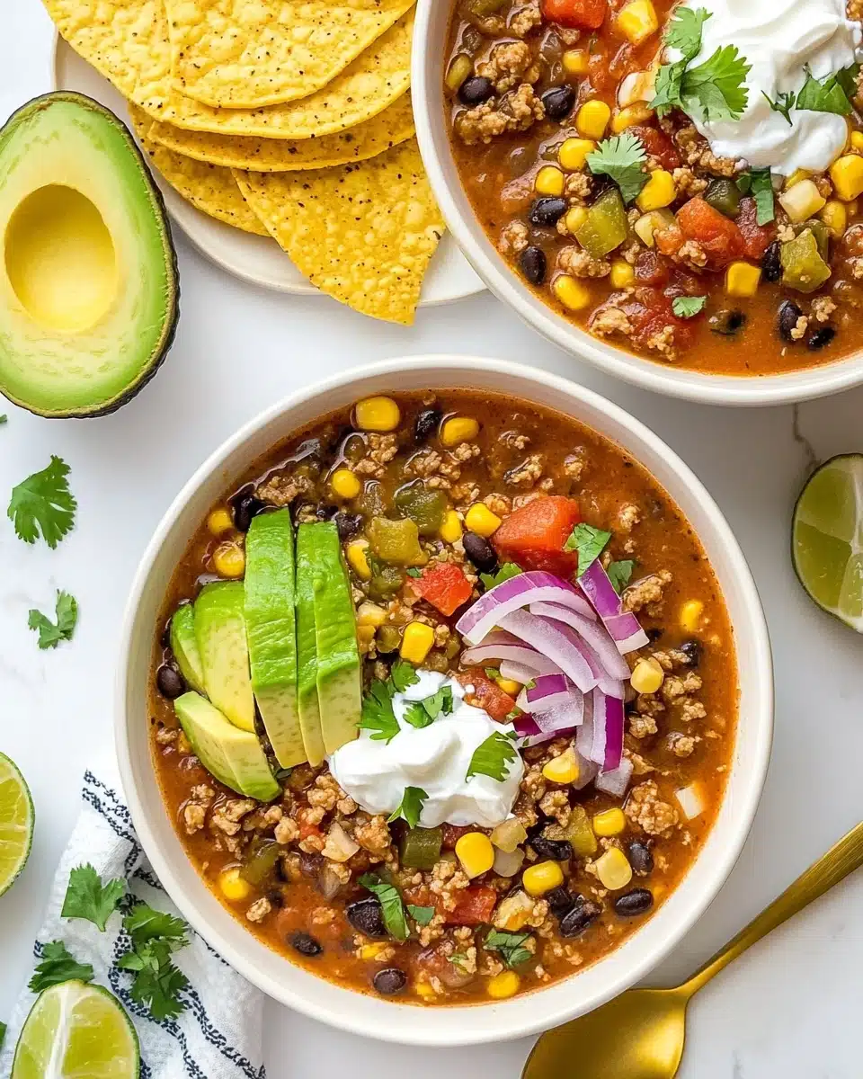 Hearty Stovetop Taco Soup: Flavorful & Customizable Recipe